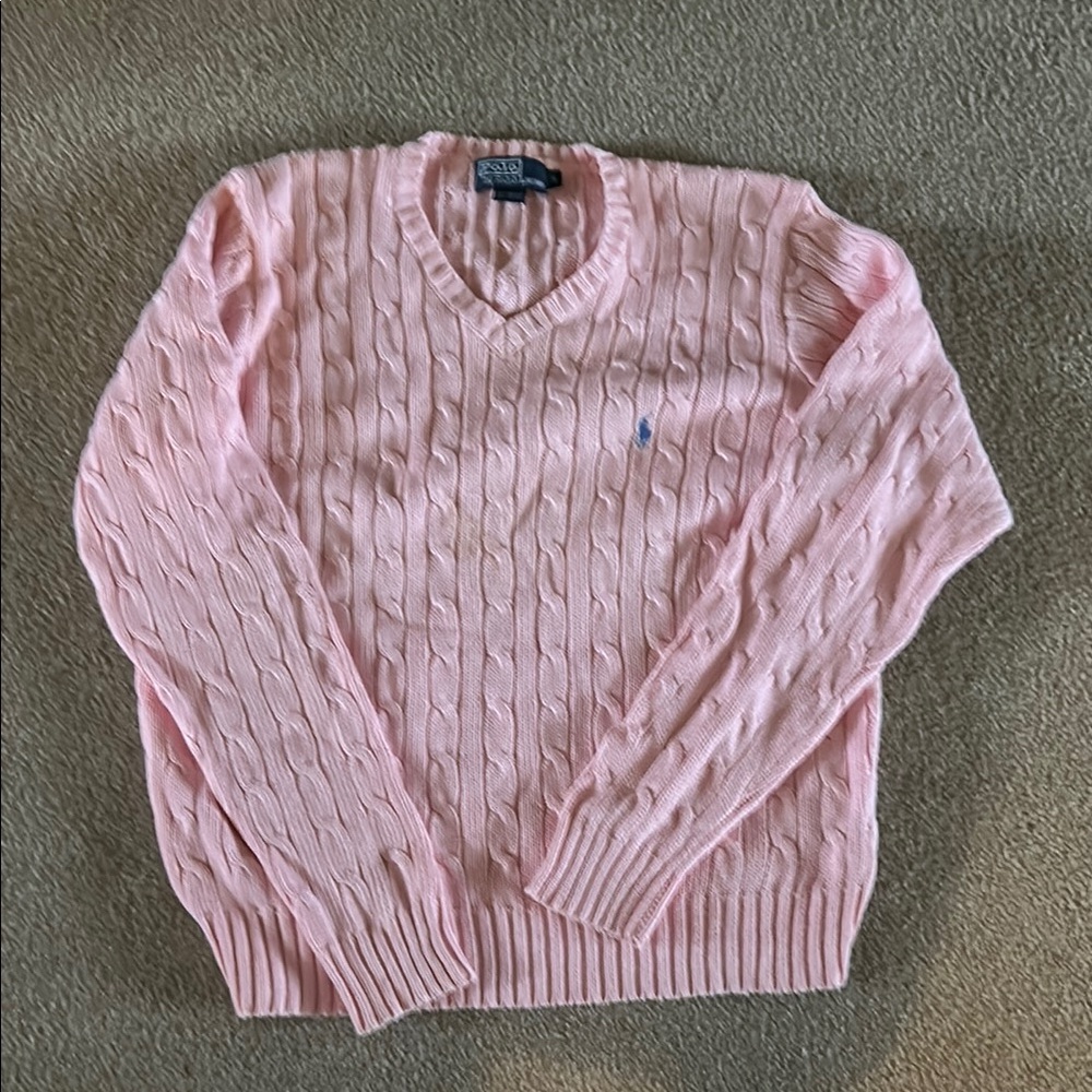Polo by Ralph Lauren Pink Cable Knit Sweater